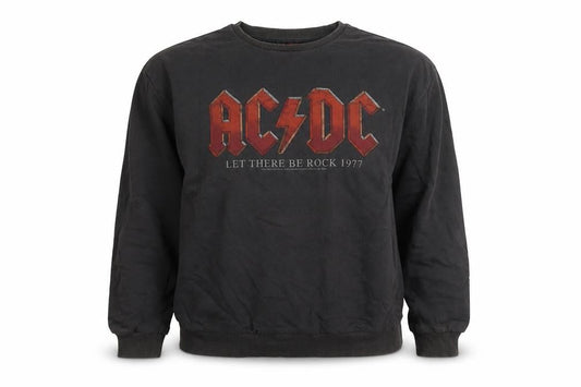 acdc Womens Brown Cotton Pullover Sweatshirt Size 8 Pullover - Logo