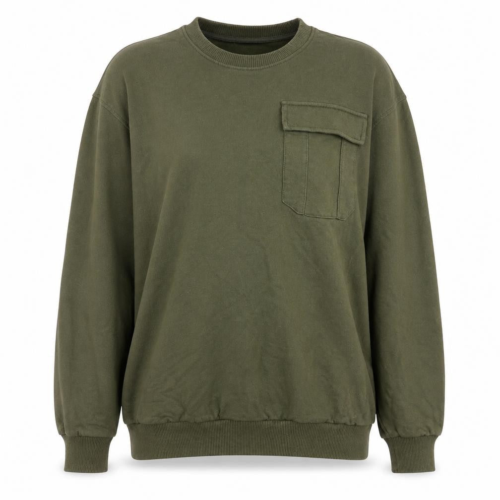 Cool Type Womens Green Cotton Pullover Sweatshirt Size L Pullover