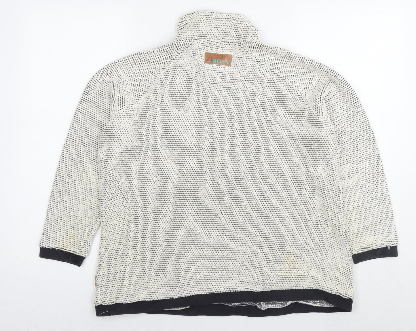 Dock Bay Womens White Cotton Pullover Sweatshirt Size 16 Pullover