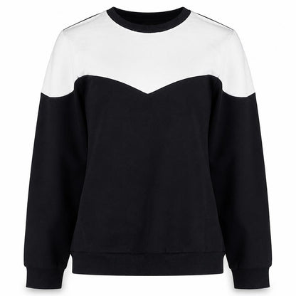 Glamify Womens Black Colourblock Cotton Pullover Sweatshirt Size 10 Pullover