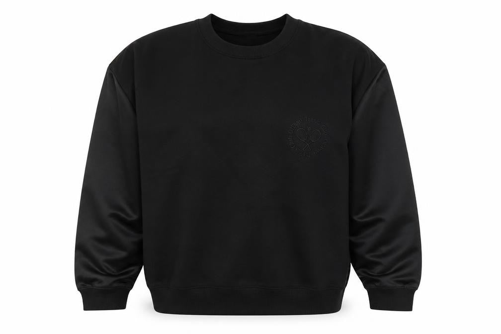 Get The Trend Womens Black Cotton Pullover Sweatshirt Size S Pullover - Tennis Club