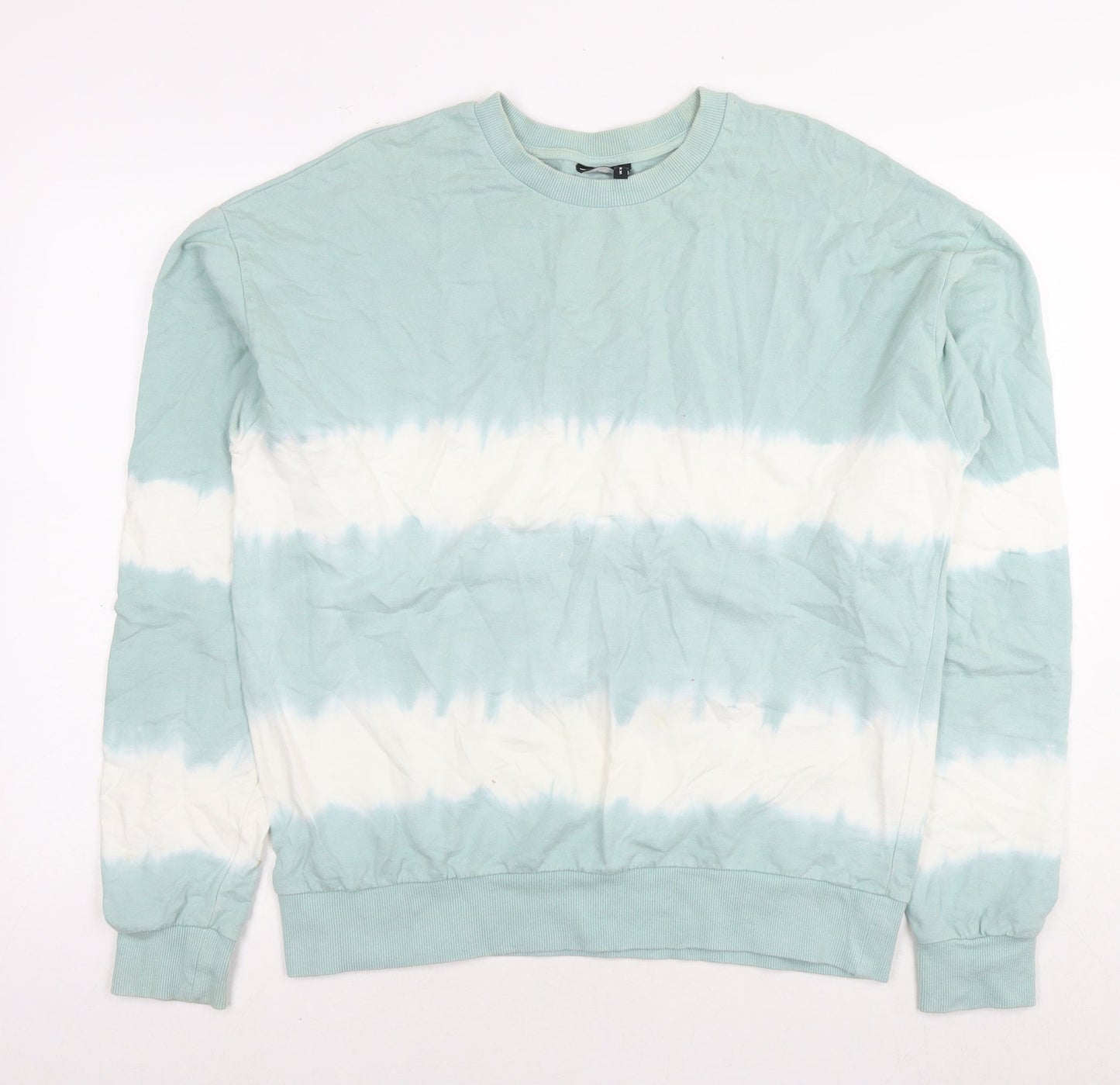 ASOS Womens Blue Striped Cotton Pullover Sweatshirt Size 10 Pullover