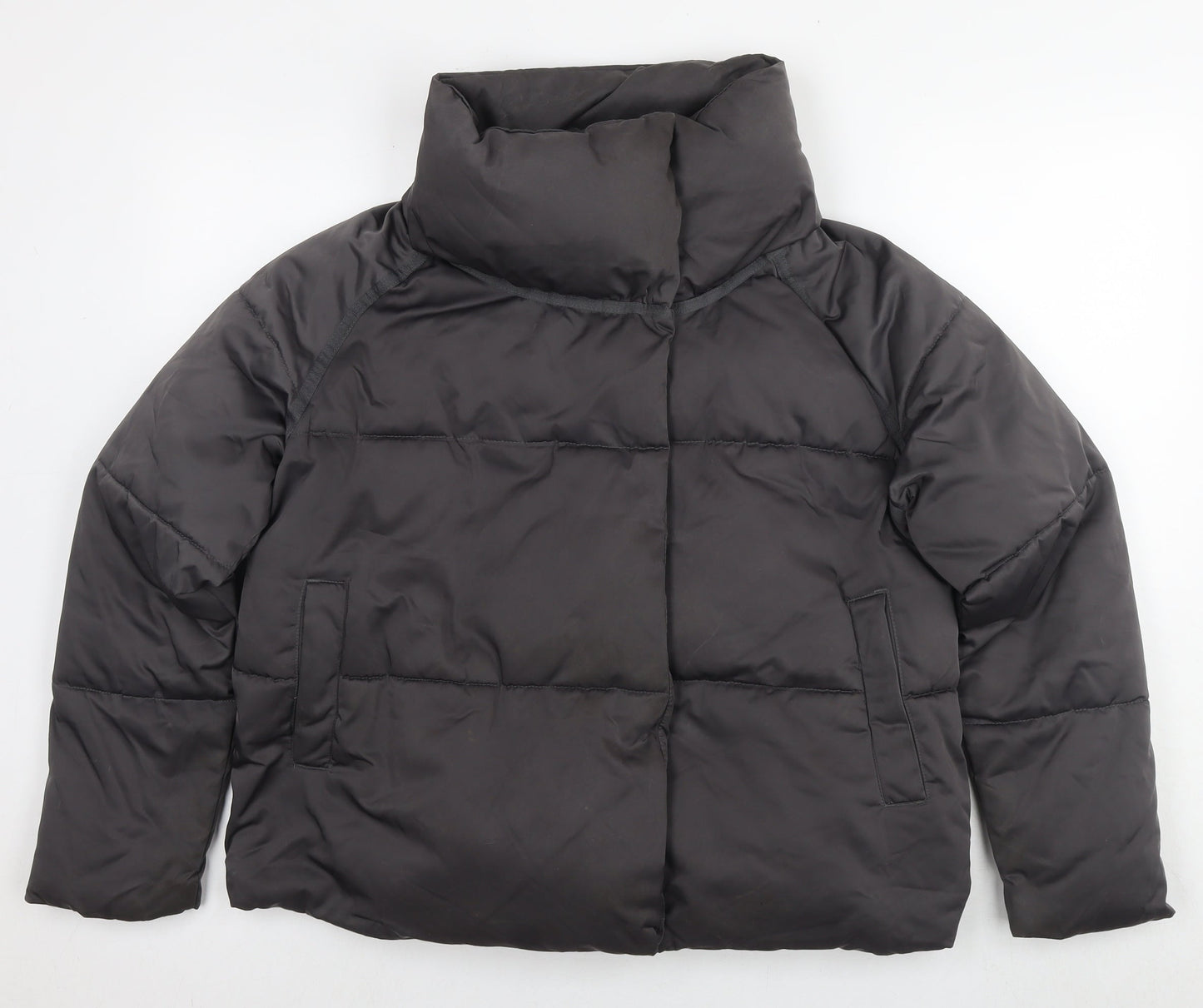 NEXT Womens Grey Puffer Jacket Jacket Size 12 Zip