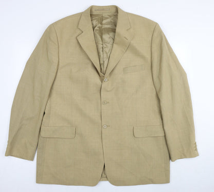Anagram Mens Brown Wool Jacket Suit Jacket Size 46 Regular