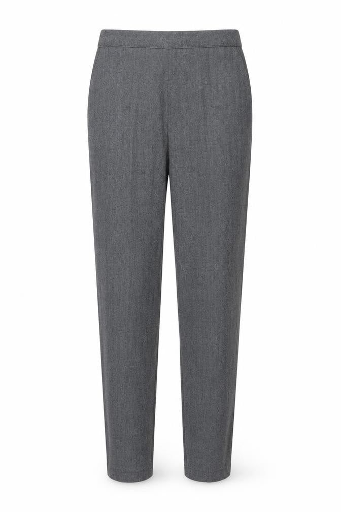 Emma Womens Grey Polyester Trousers Size 10 L25 in Regular
