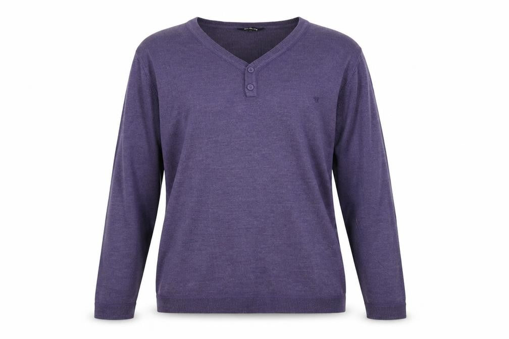 Red Herring Womens Purple V-Neck Acrylic Pullover Jumper Size XL