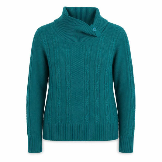 Bonmarché Womens Green Roll Neck Acrylic Pullover Jumper Size S