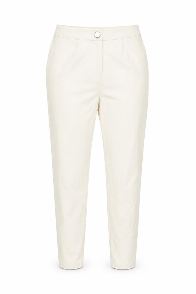 Boohoo Womens Beige Polyester Trousers Size 6 L25 in Regular Zip