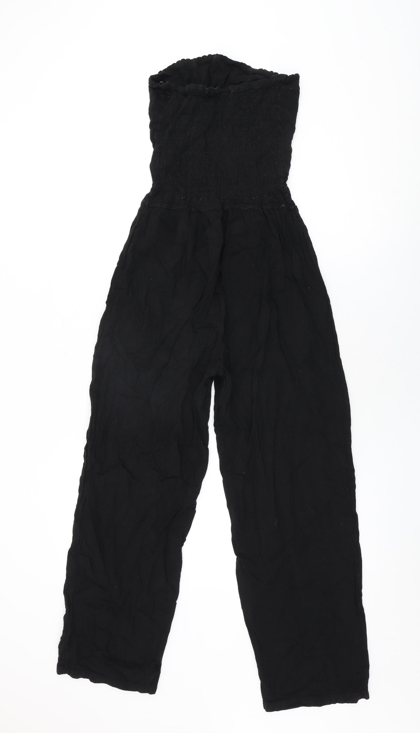 Blanco Womens Black Cotton Jumpsuit One-Piece Size M L27 in Pullover