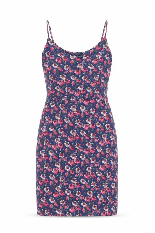 Oasis Womens Blue Floral Viscose Shift Size M Round Neck Pullover