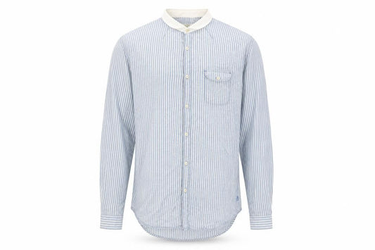 Label Lab Mens Blue Striped Cotton Button-Up Size XL Collared Button