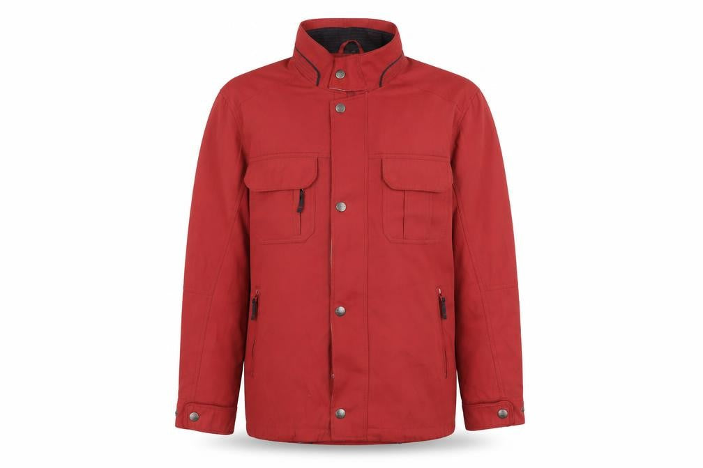 LAPIDUS Mens Red Overcoat Jacket Size L Zip