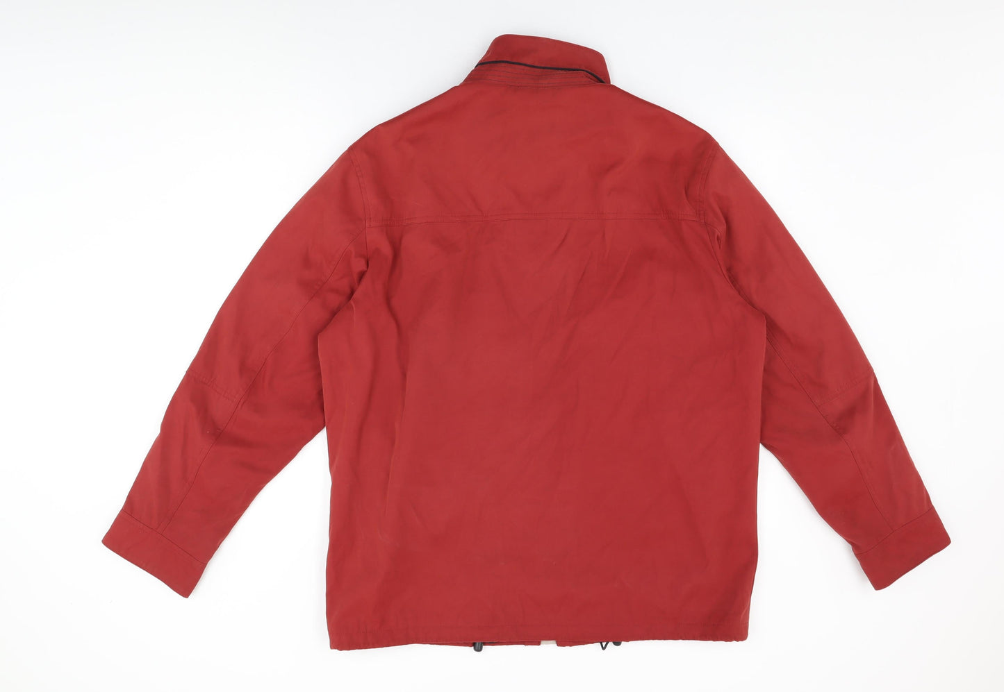LAPIDUS Mens Red Overcoat Jacket Size L Zip