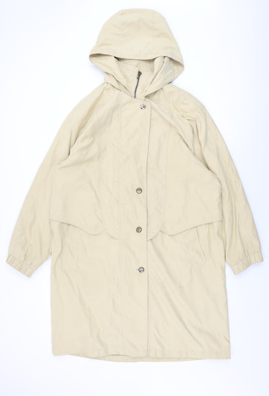 Canda Womens Beige Overcoat Coat Size 18 Zip