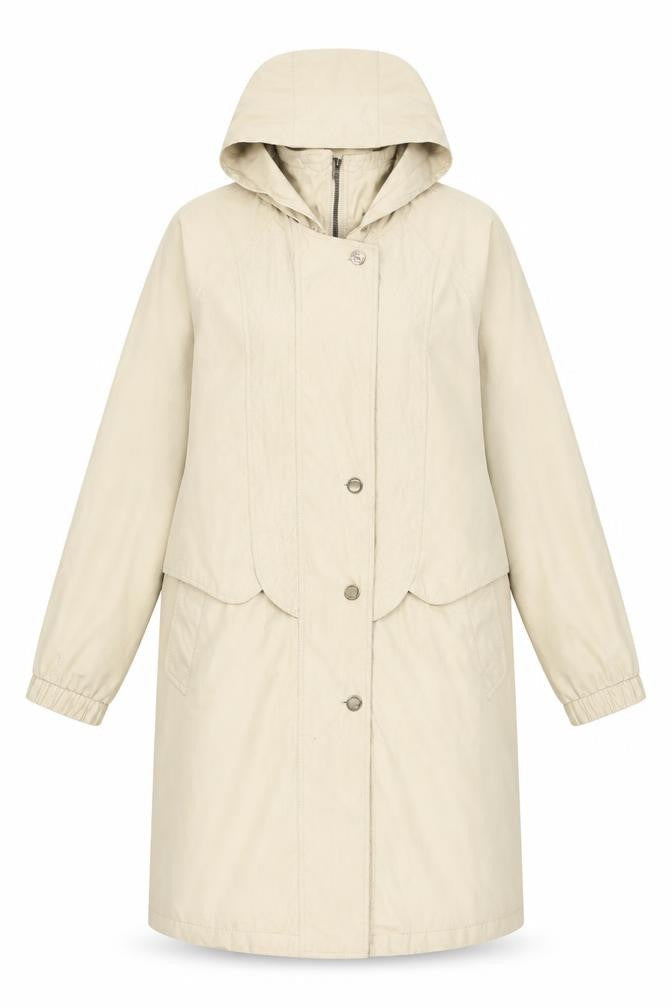Canda Womens Beige Overcoat Coat Size 18 Zip