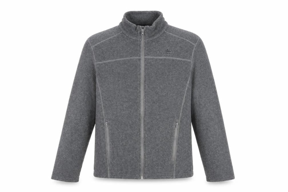 DECATHLON Womens Grey Polyester Full Zip Sweatshirt Size M Zip