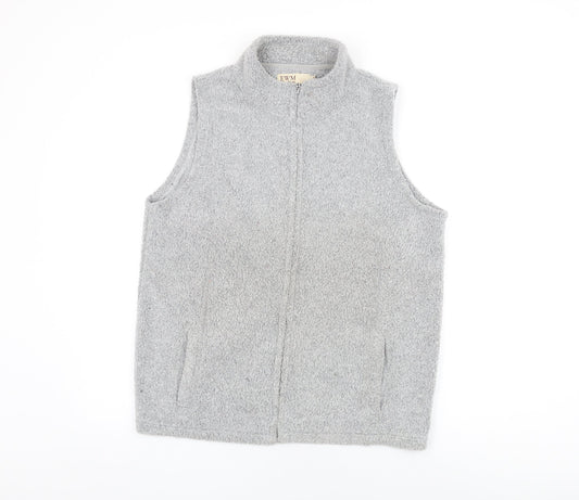 EWM Womens Grey Gilet Jacket Size 14 Zip