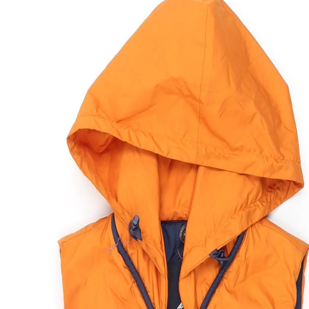 Nautica Womens Orange Gilet Coat Size XS Zip