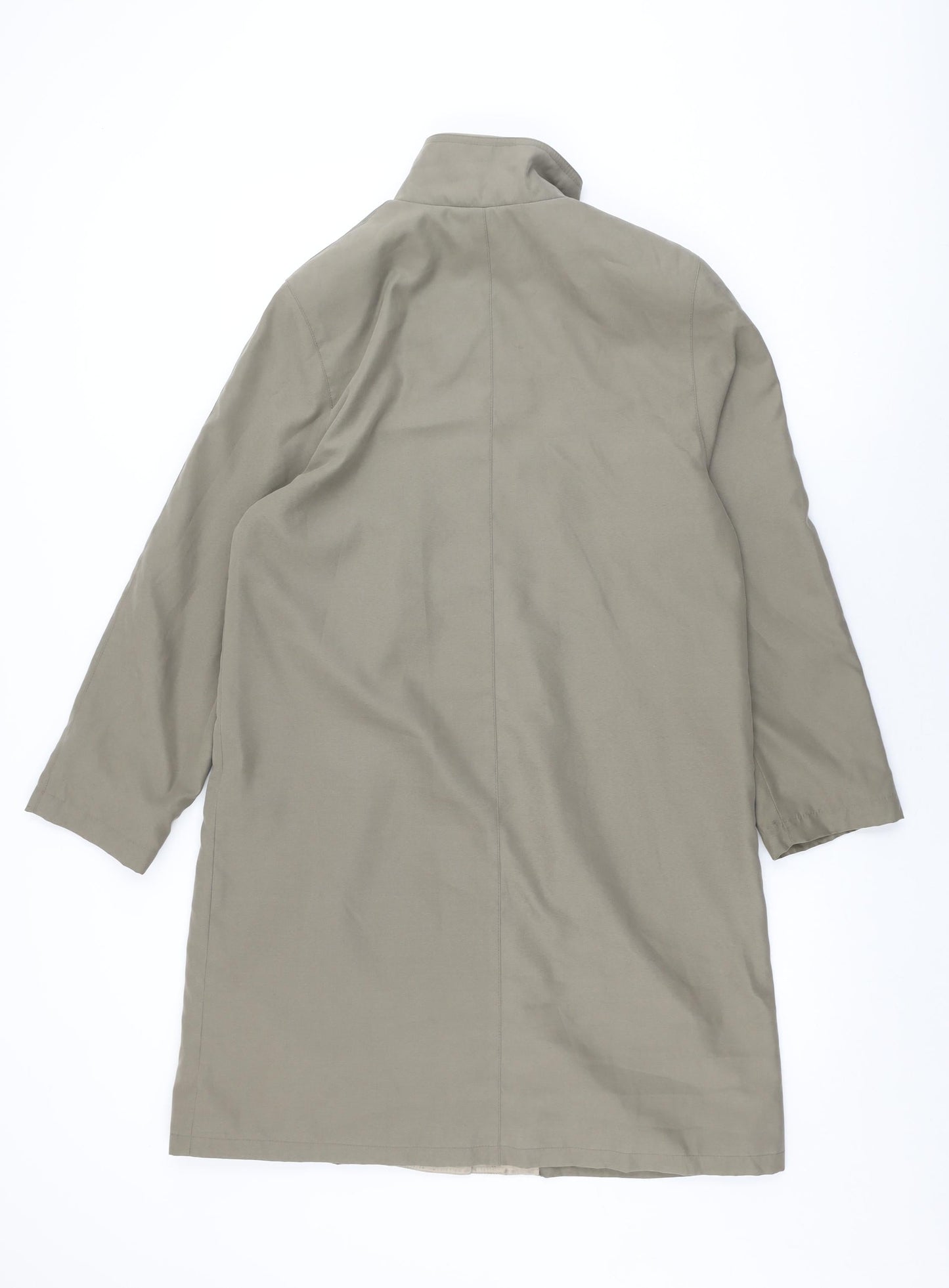 NuAge Womens Beige Overcoat Coat Size 8 Button