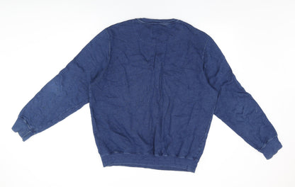 John Lewis Womens Blue Cotton Pullover Sweatshirt Size XL Pullover