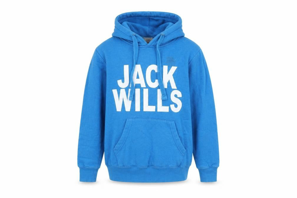 Jack Wills Boys Blue Cotton Pullover Hoodie Size S Pullover