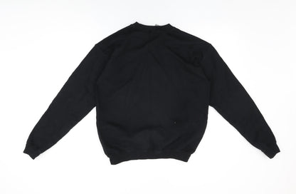 Back view of Star Wars women’s black cotton pullover sweatshirt, size XL, pullover - baby yoda, christmas jumper