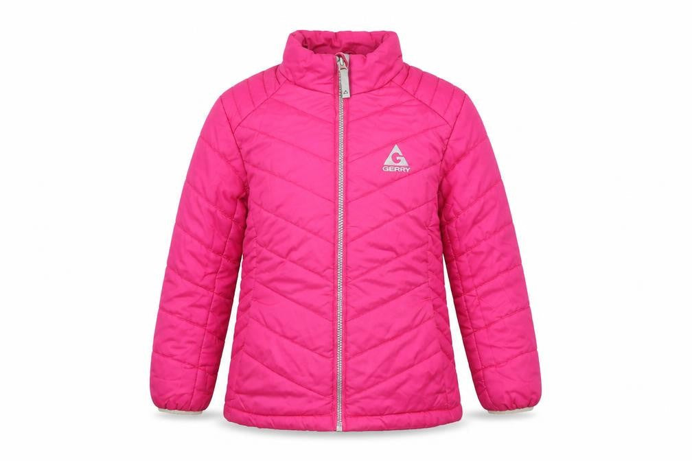 Gerry Girls Pink Puffer Jacket Coat Size 7-8 Years Zip