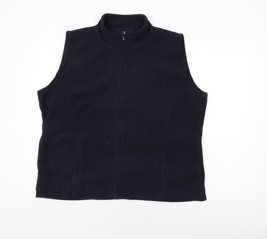 Isle Womens Blue Gilet Jacket Size 22 Zip