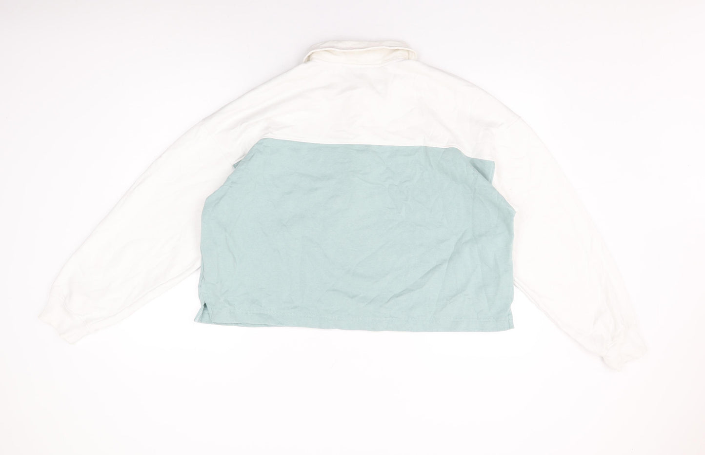 Weekday Womens White Cotton Basic T-Shirt Size S Collared