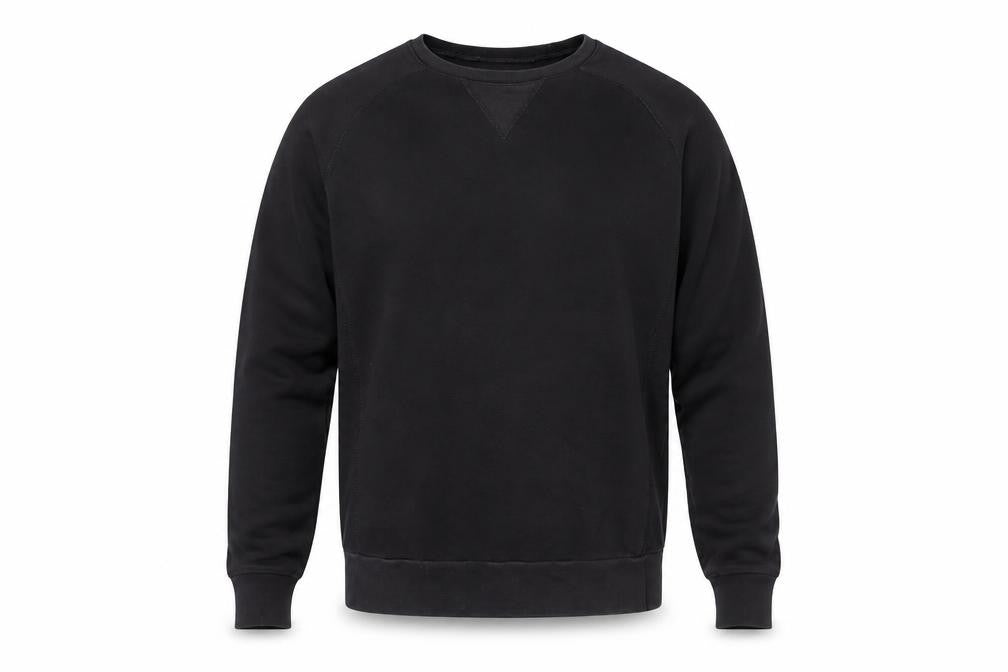 Smiley Mens Black Cotton Pullover Sweatshirt Size L
