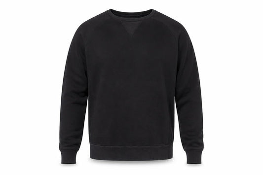 Smiley Mens Black Cotton Pullover Sweatshirt Size L