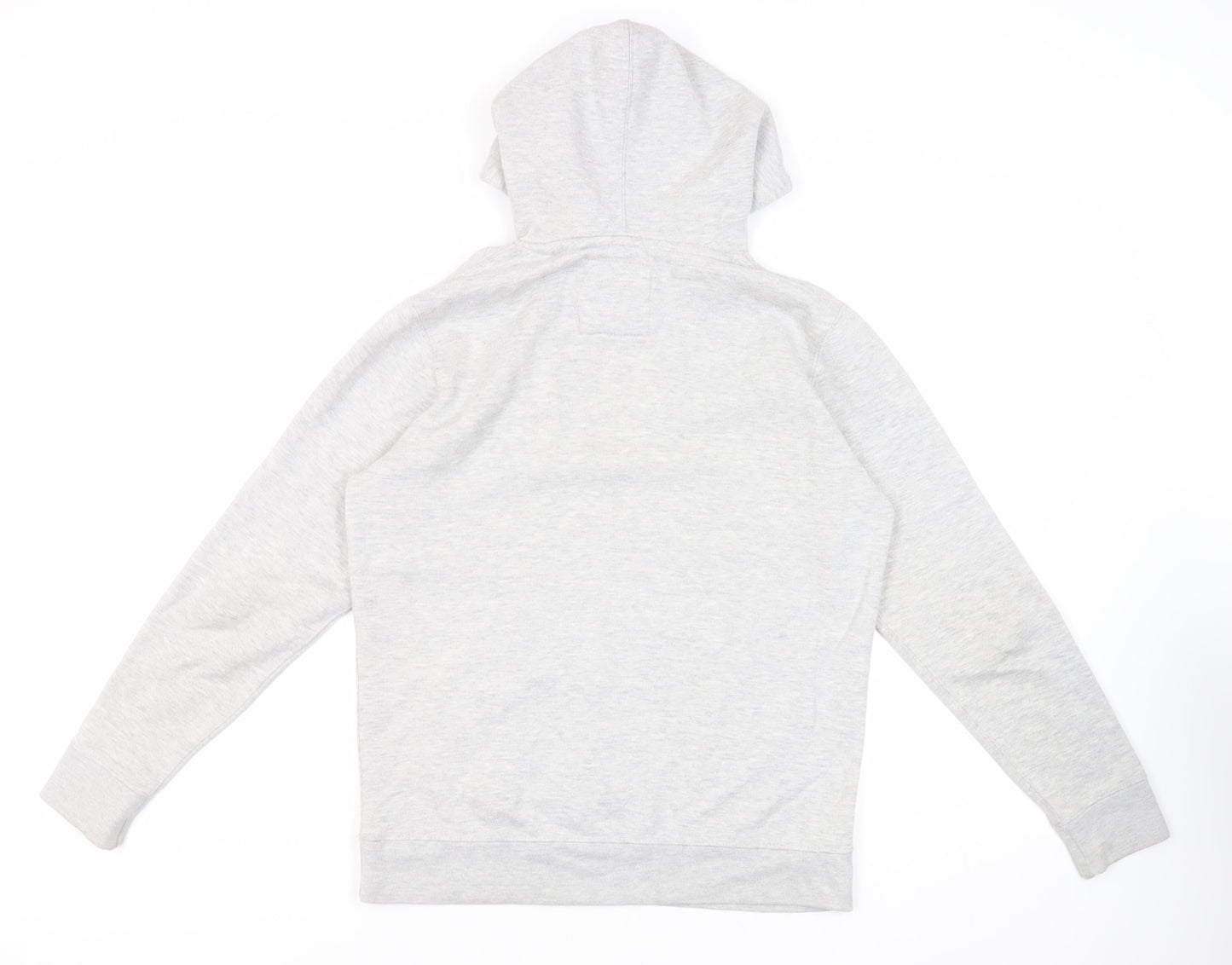 Pull&Bear Mens Grey Cotton Pullover Hoodie Size S