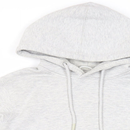 Pull&Bear Mens Grey Cotton Pullover Hoodie Size S