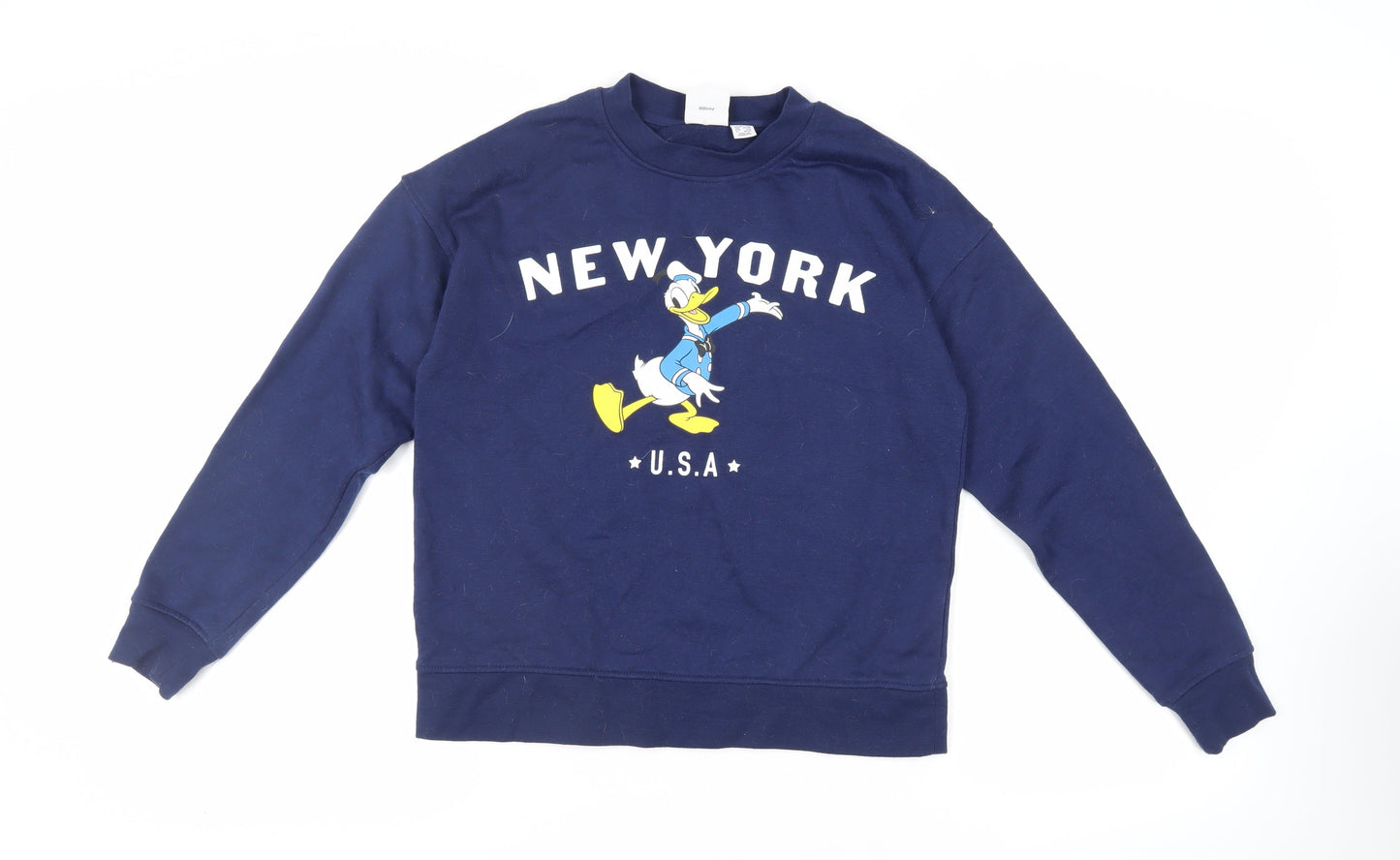 Disney Womens Blue Polyester Pullover Sweatshirt Size XS Pullover - Donald Duck