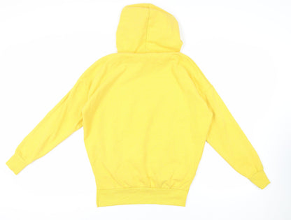 Preloved Disney Womens Yellow Polyester Pullover Hoodie Size XS Pullover - Winnie The Pooh - Back