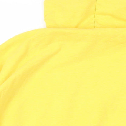 Preloved Disney Womens Yellow Polyester Pullover Hoodie Size XS Pullover - Winnie The Pooh - Label