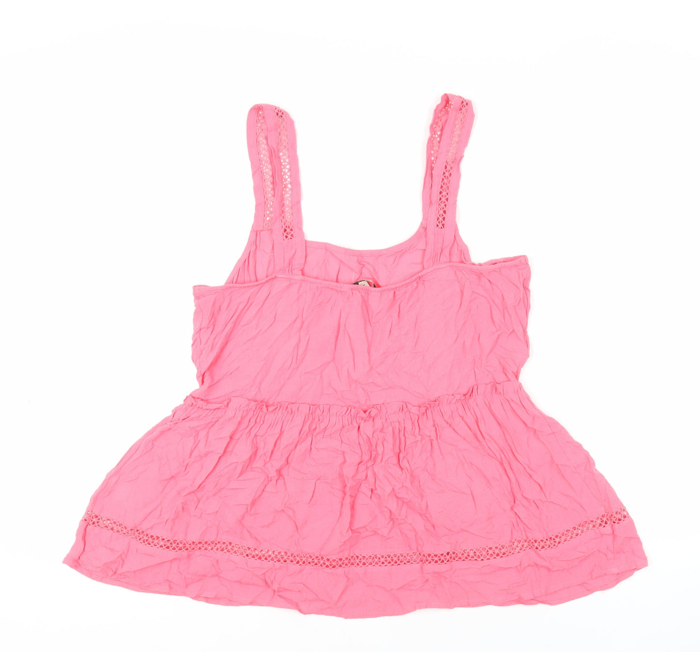 NEXT Womens Pink Viscose Basic Tank Size 16 Scoop Neck