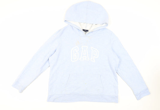 Gap Womens Blue Cotton Pullover Hoodie Size XL Pullover - Logo Pockets