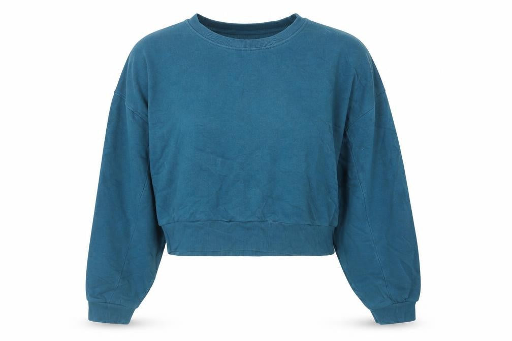 Bershka Womens Green Cotton Pullover Sweatshirt Size L Pullover