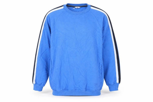 Cotton Traders Mens Blue Cotton Pullover Sweatshirt Size L - Logo
