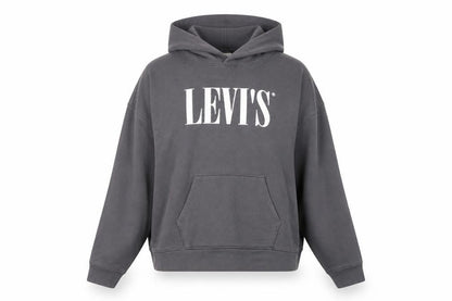 Levi's Womens Grey Cotton Pullover Hoodie Size XL Pullover - Logo