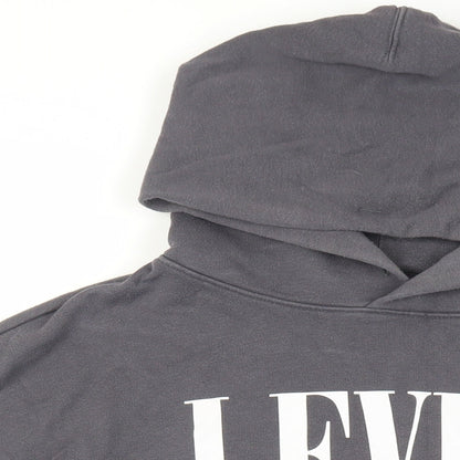 Levi's Womens Grey Cotton Pullover Hoodie Size XL Pullover - Logo