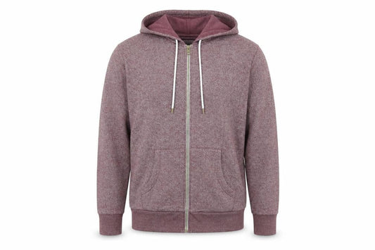 Twisted Soul Mens Purple Cotton Full Zip Hoodie Size L - Pockets