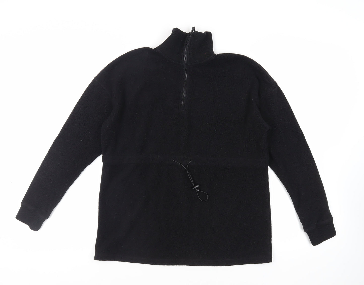 Active People Womens Black Polyester Pullover Sweatshirt Size 8 Drawstring - Adjustable Waist