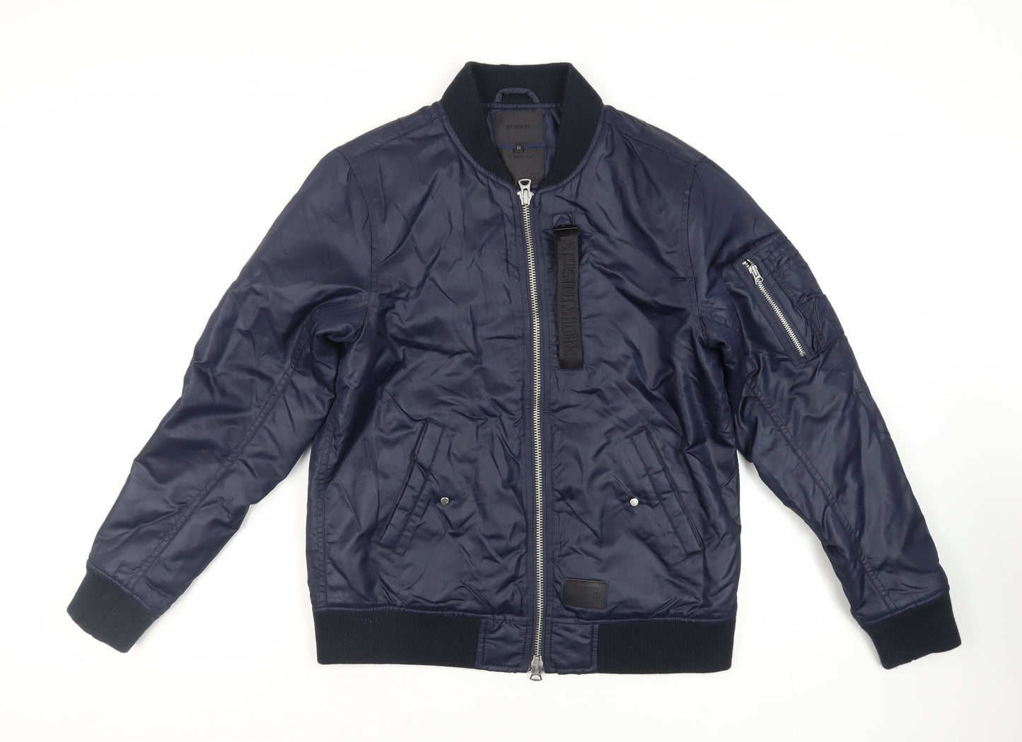 MUSIUM DIV. Mens Blue Jacket Size M Zip - Logo