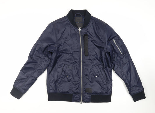 MUSIUM DIV. Mens Blue Jacket Size M Zip - Logo