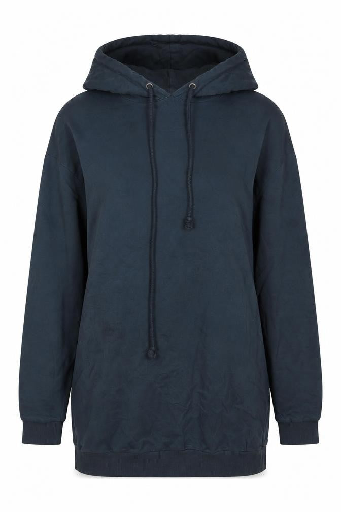 COLLUSION Womens Blue Cotton Pullover Hoodie Size 6 Pullover