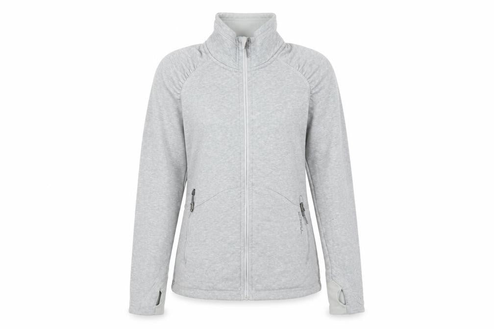 O'Neill Womens Grey Polyester Full Zip Sweatshirt Size XL Zip