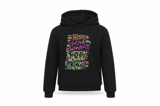 Pacha Boys Black Cotton Pullover Hoodie Size 10 Years Pullover