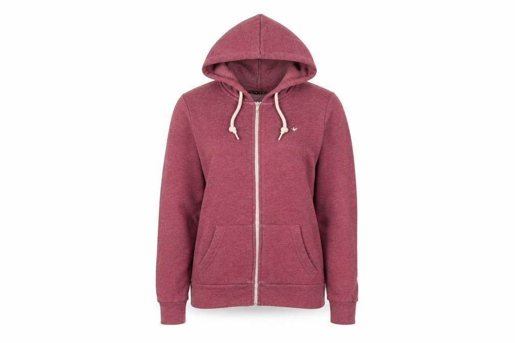 Blonde + Blonde Womens Red Polyester Full Zip Hoodie Size 12 Zip